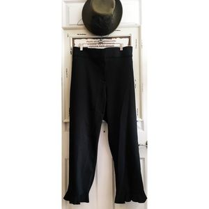 Lane Brant Black Pants The Allie with Ruffles